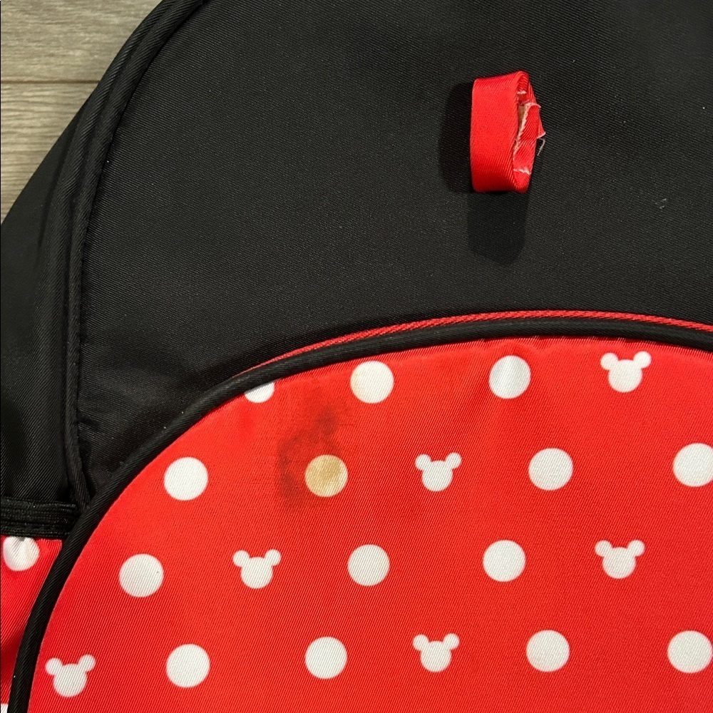 Disney Kids Backpack with Polka Dots - Red and Black - Picture 7 of 7